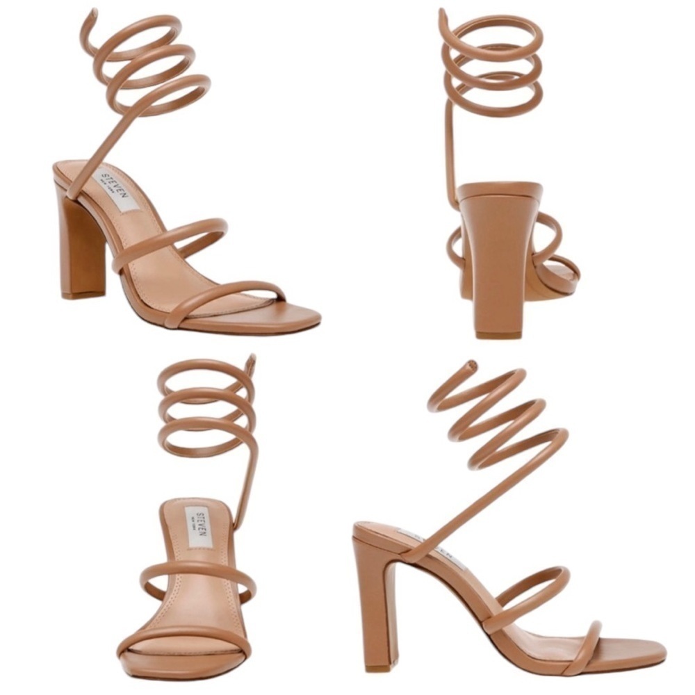 NEW Steven by Steve Madden Jaidin Nude Sandals | Strappy Neutral Heel | Size 10 - Picture 2 of 9